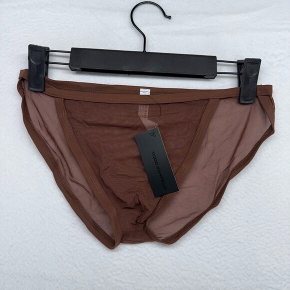 Todd Sanfield Brief Men's Small Brown Leather Defiant Endurance Mesh NEW - Picture 1 of 5